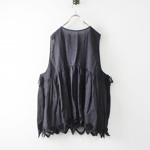 ネストローブ リネンスカラップ刺繍サイドオープンTOP ネストローブ