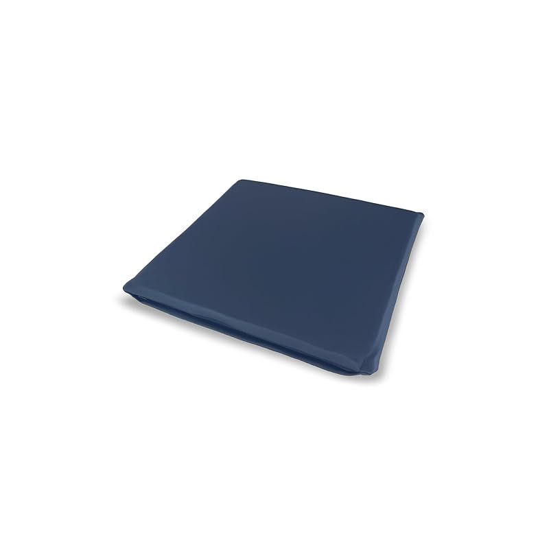 金鵄 レザークッション 日本製ウレタン 高反発 座布団 コラム 40x40x2.5 ネイビー 1 0