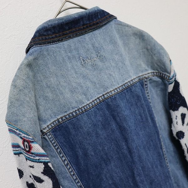 デシグアル Desigual ジャケット Gジャン ビーズ ロゴ 刺繍 [a953725n 