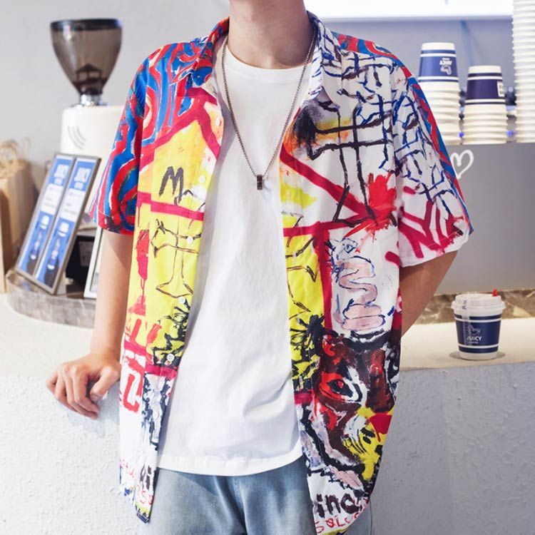 メンズ チェック柄シャツ 半袖シャツ 羽織り カラフル 半袖a1158 27_000000022141.jpg?1695947404