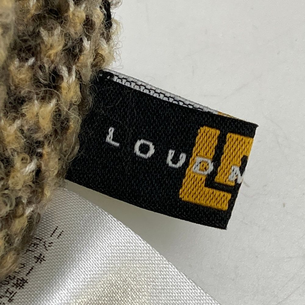サイズ：M LOUD MOUTH ラウドマウス ; 2024年モデル ウール混 ニットセーター ロゴ チェック柄 ブラウン系 [240101493547] ゴルフウェア レディース ストスト サイズ：M LOUD MOUTH ラウドマウス ; 2024年モデル ウール混