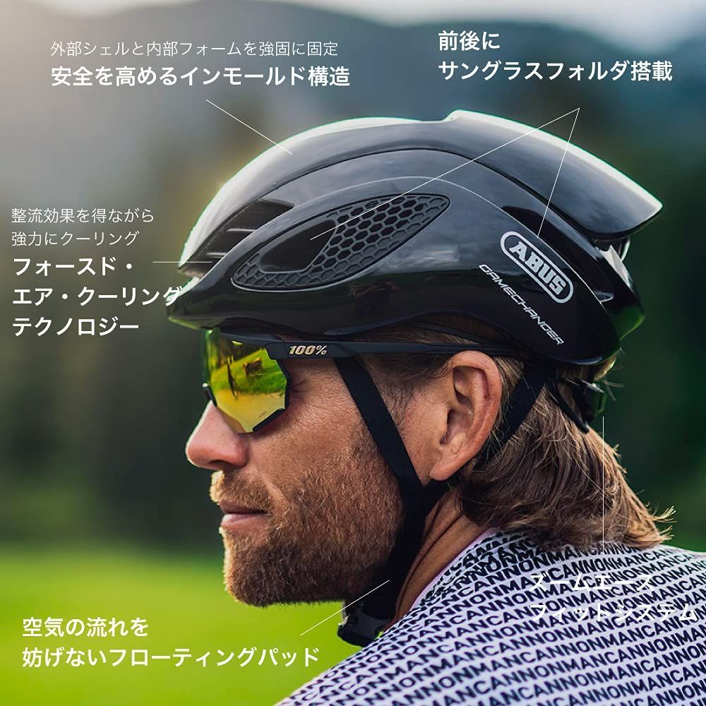 新着商品】ABUS(アブス) モビスターチーム採用モデル!! 自転車エアロヘルメット GAMECHANGER 【日本正規品】 ゲームチェンジャー  JCF公認 - メルカリ