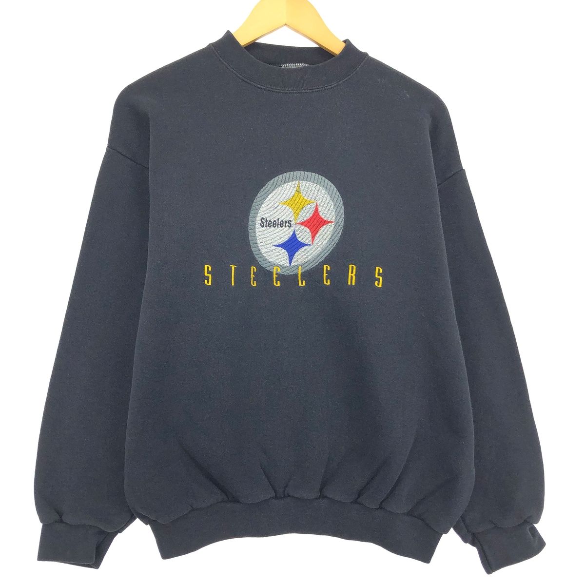 古着 LOGOATHLETIC NFL PITTSBURGH  STEELERS ピッツバーグスティーラーズ スウェットシャツ トレーナー メンズL相当/eaa462714