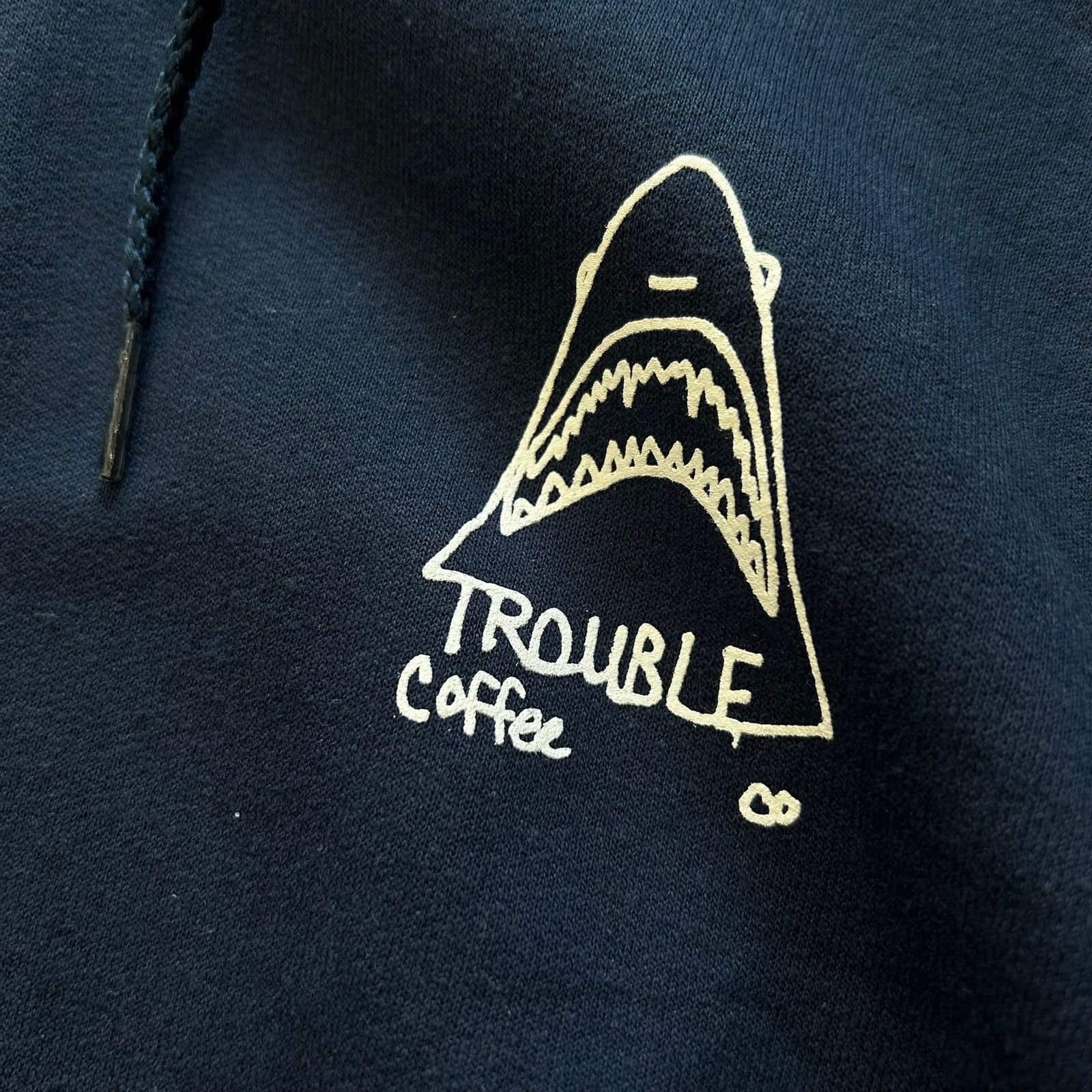 TROUBLE COFFEE ZIP HOODY NVY M トラブルコーヒー パーカー - メルカリ