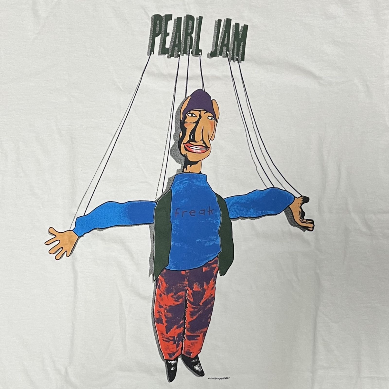 【本物】PEARL JAM パールジャム tシャツ FREAKツア travis POST JUNK / 90's PEARL JAM ”FREAK TOUR” プリントTシャツ [XL]