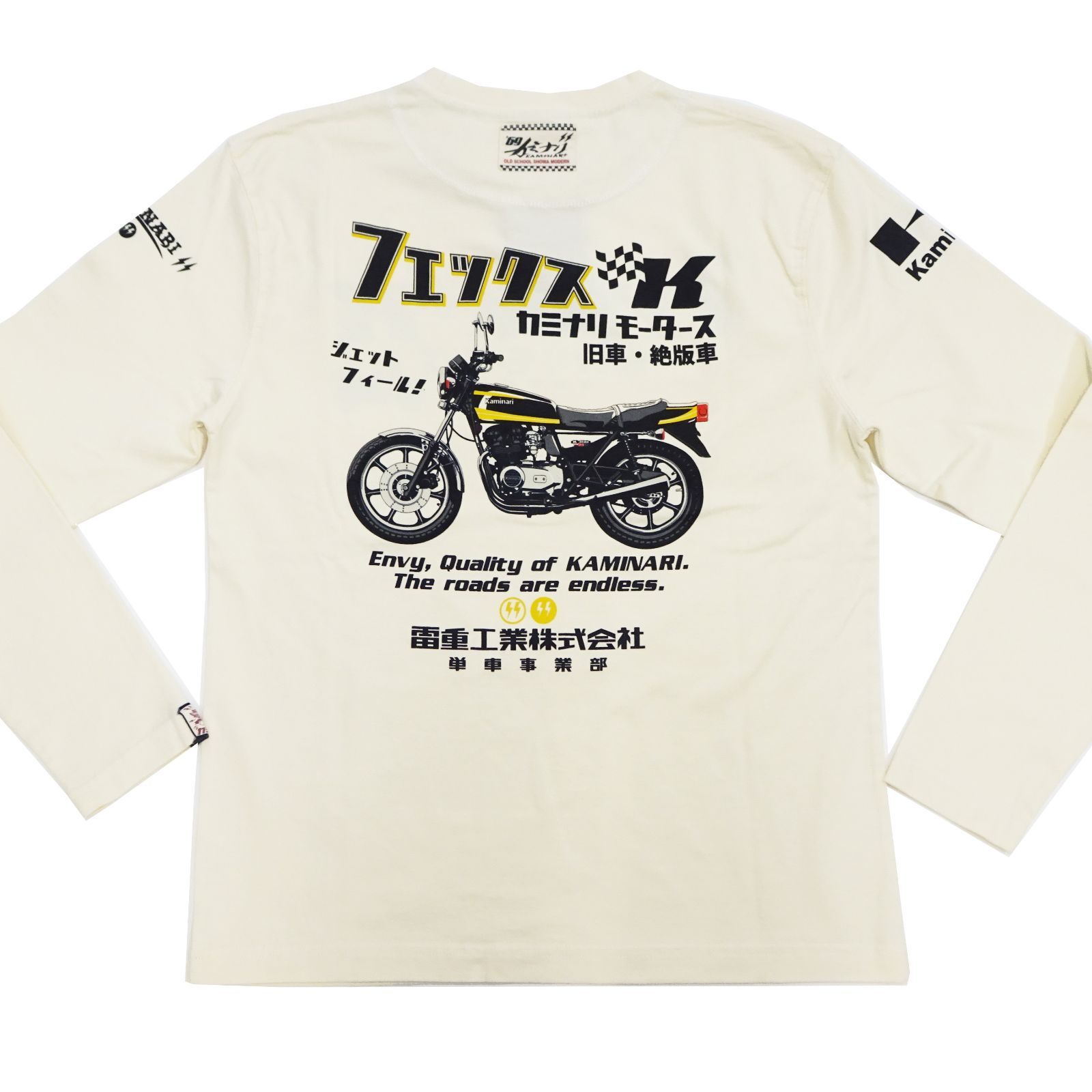 Tedman カミナリモータース ロングTシャツ カミナリモータース ロンT KAMINARI 長袖Tシャツ Z400FX