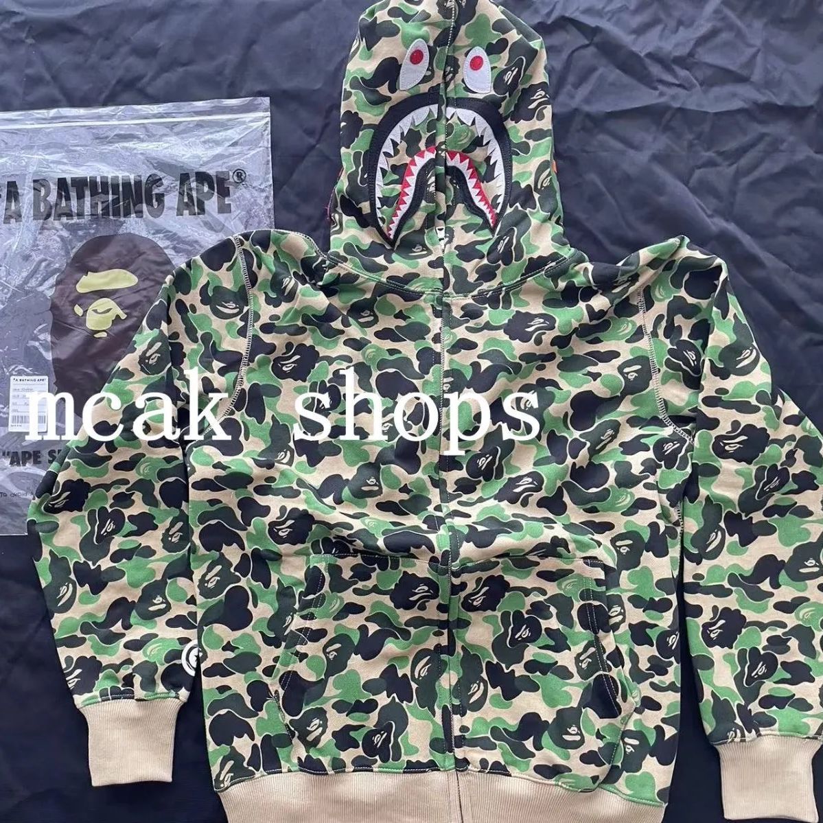 新品 A BATHING APE アベイシングエイプ ファッション男女兼用 メンズ レディース シャークパーカー