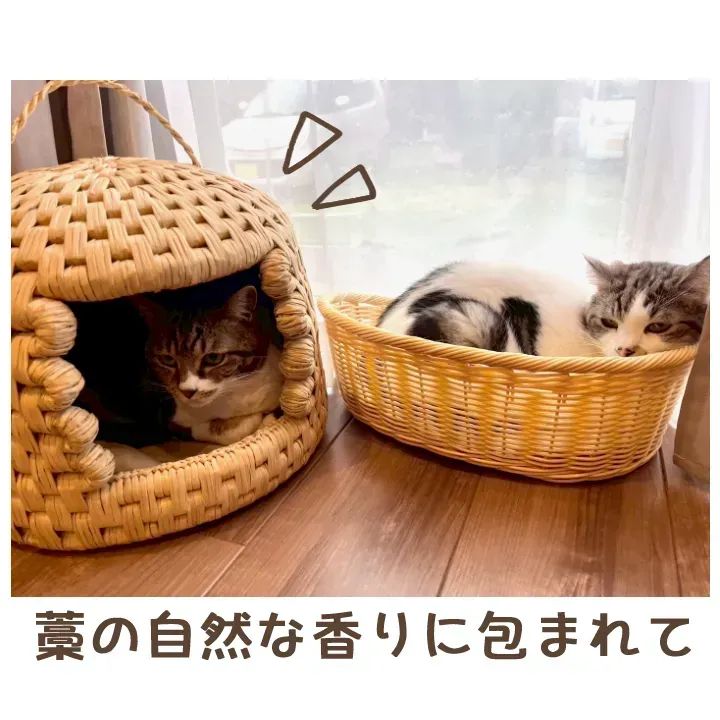 天然稲わら 猫ちぐら