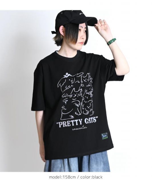 Tシャツ レディース 半袖 春 夏 半袖Tシャツ ティーシャツ アニマル 動物 ねこ 猫 猫柄 猫柄Tシャツ プリント イラスト 猫Tシャツ トップス Tシャツ レディース 半袖 春 夏 半袖Tシャツ ティーシャツ