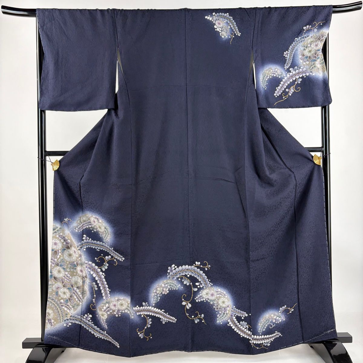 訪問着 正絹 辻が花模様 身丈154cm 裄丈63cm 訪問着 良品 リサイクル