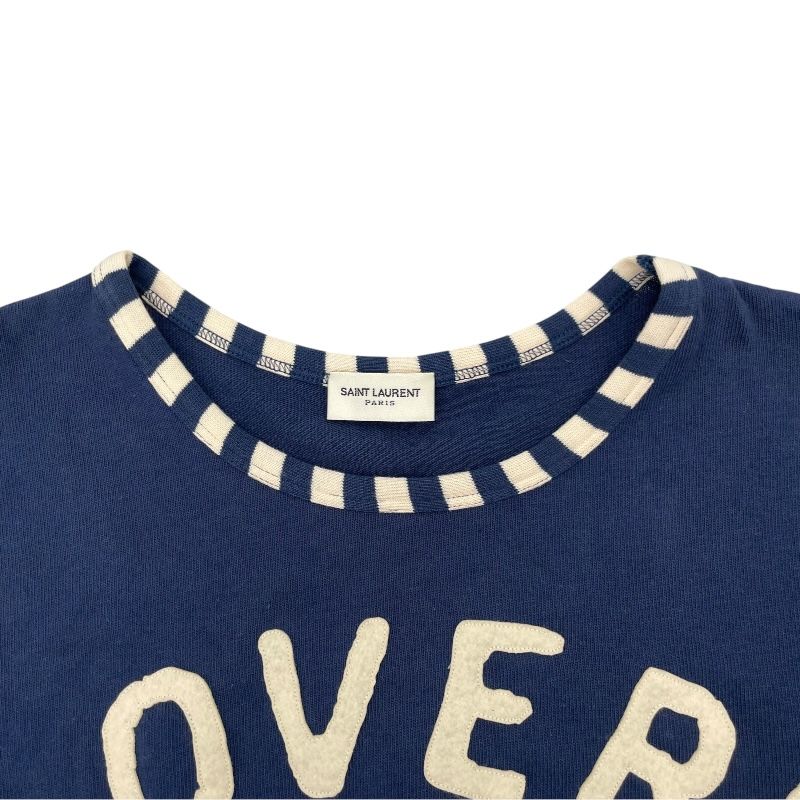 サンローラン　クロップドTシャツ サンローラン SAINT LAURENT クロップドTシャツ 688039 ネイビー