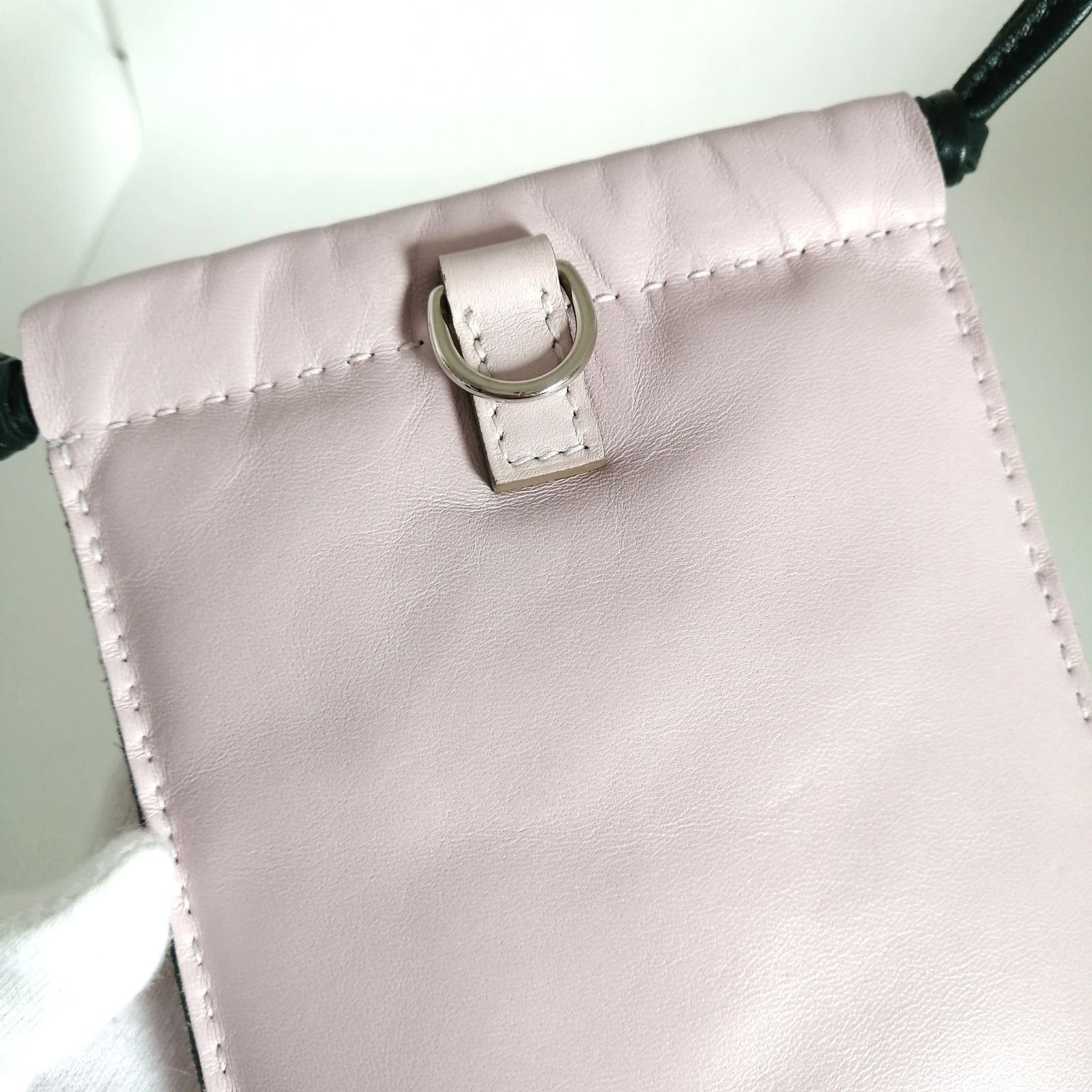 美品 エルメス HERMES ピロ ポシェット スマホポーチ 薄紫 【929