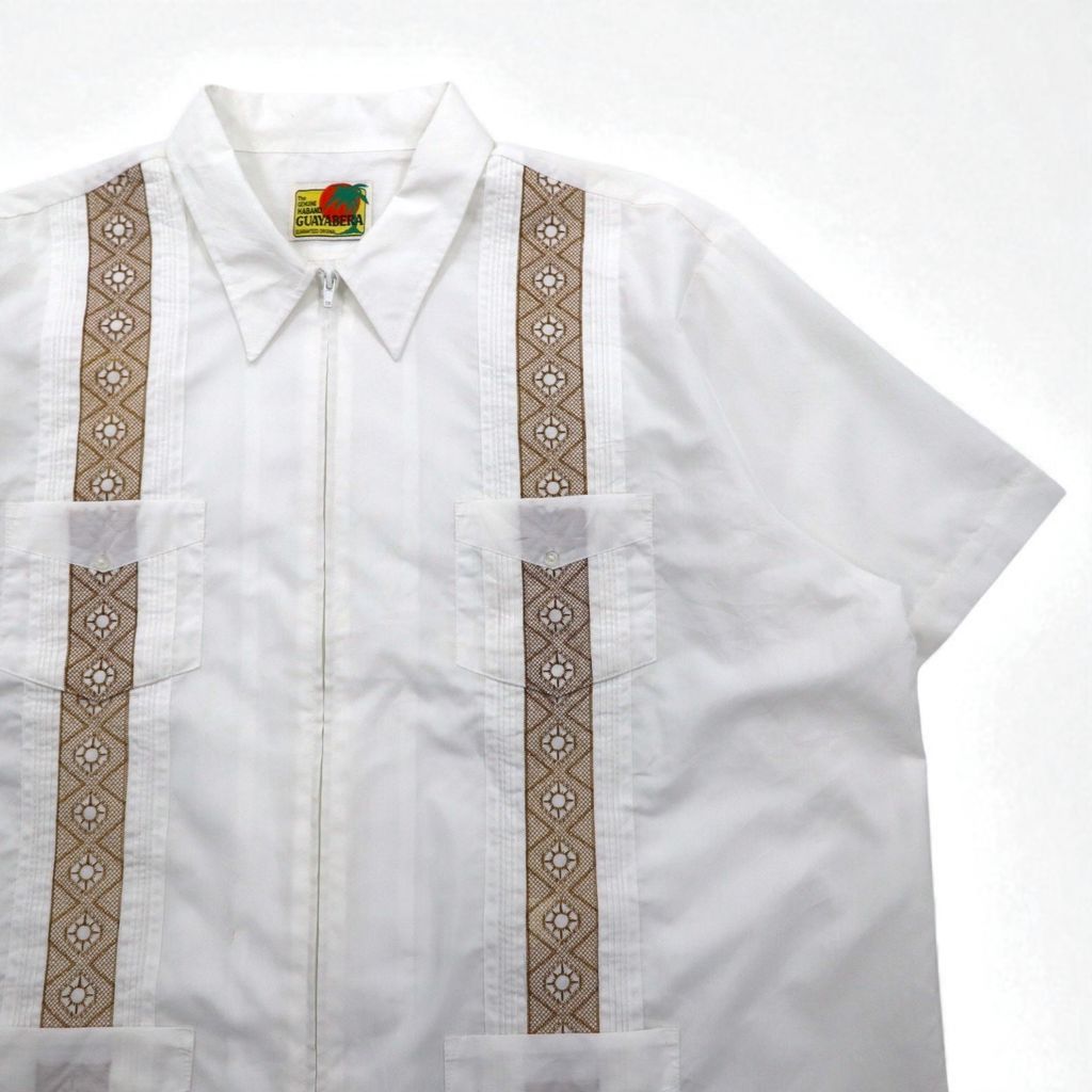 GUAYABERA 90年代 フルジップ キューバシャツ 半袖 ボックス