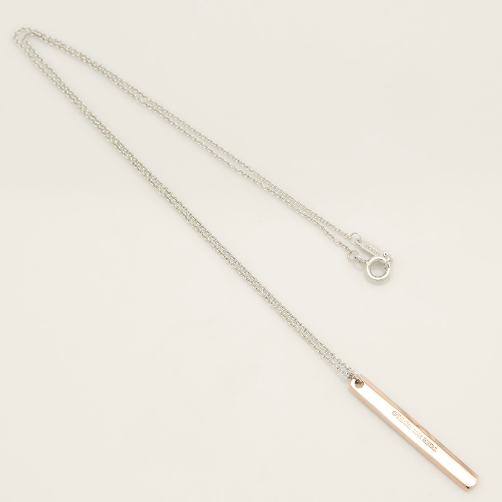 美品】ティファニー TIFFANY&Co. 1837 ナロー バー ネックレス
