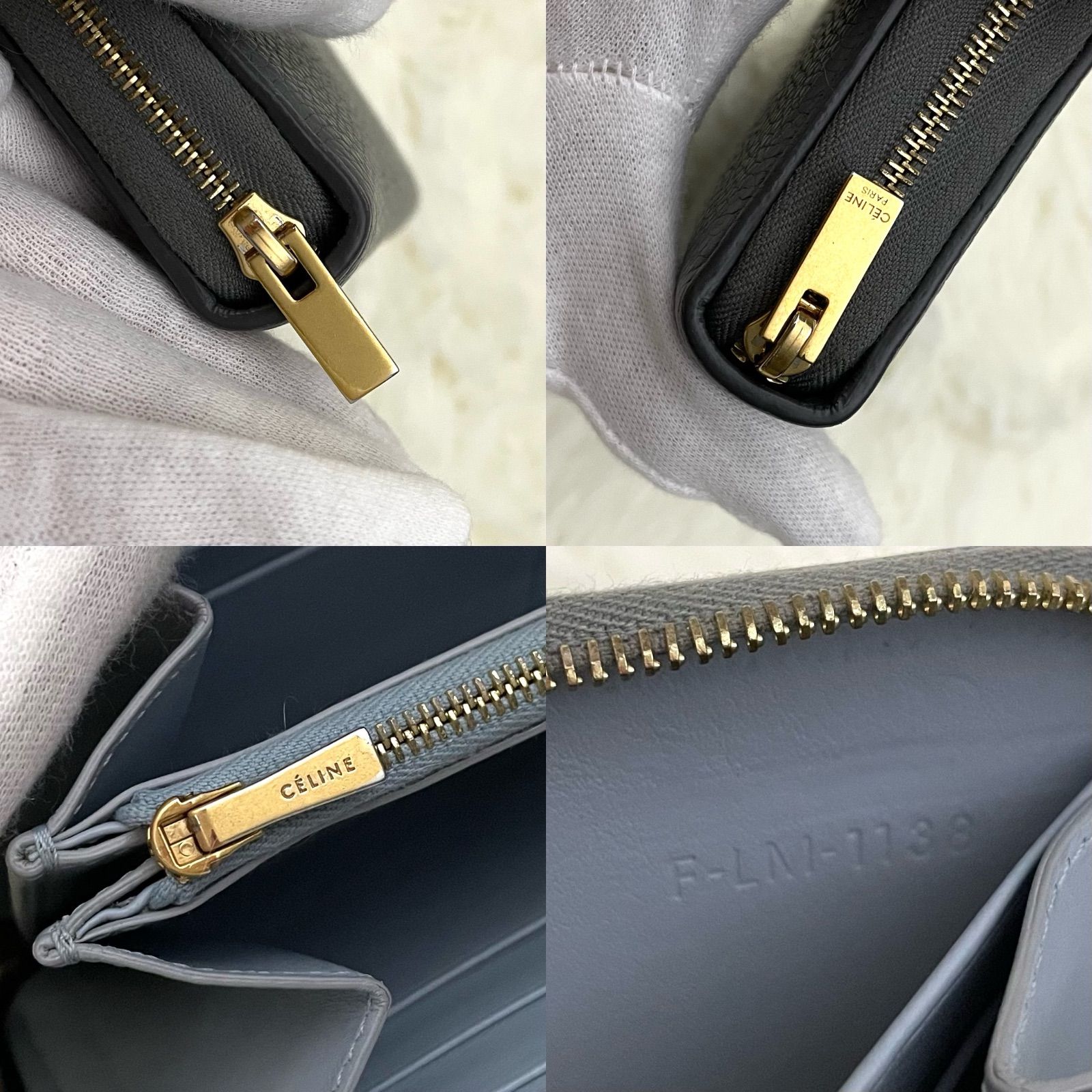 極美品】CELINE セリーヌ レザー ラウンドファスナー長財布