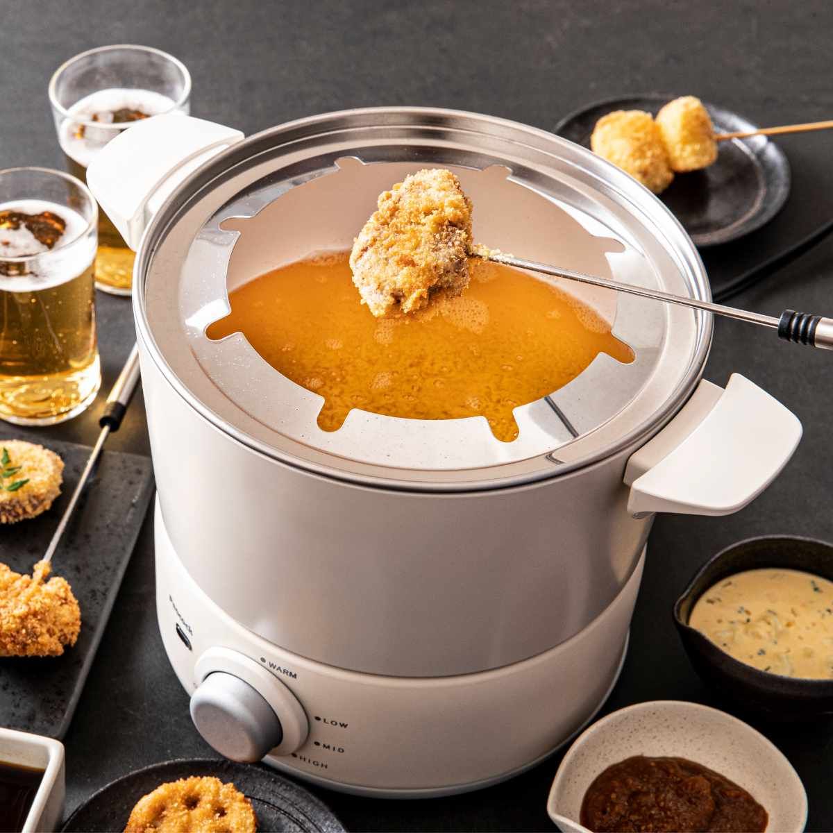 Zixui】電気おでん鍋 (A,343030cm) 50-300℃調節 自動保温 仕切り鍋