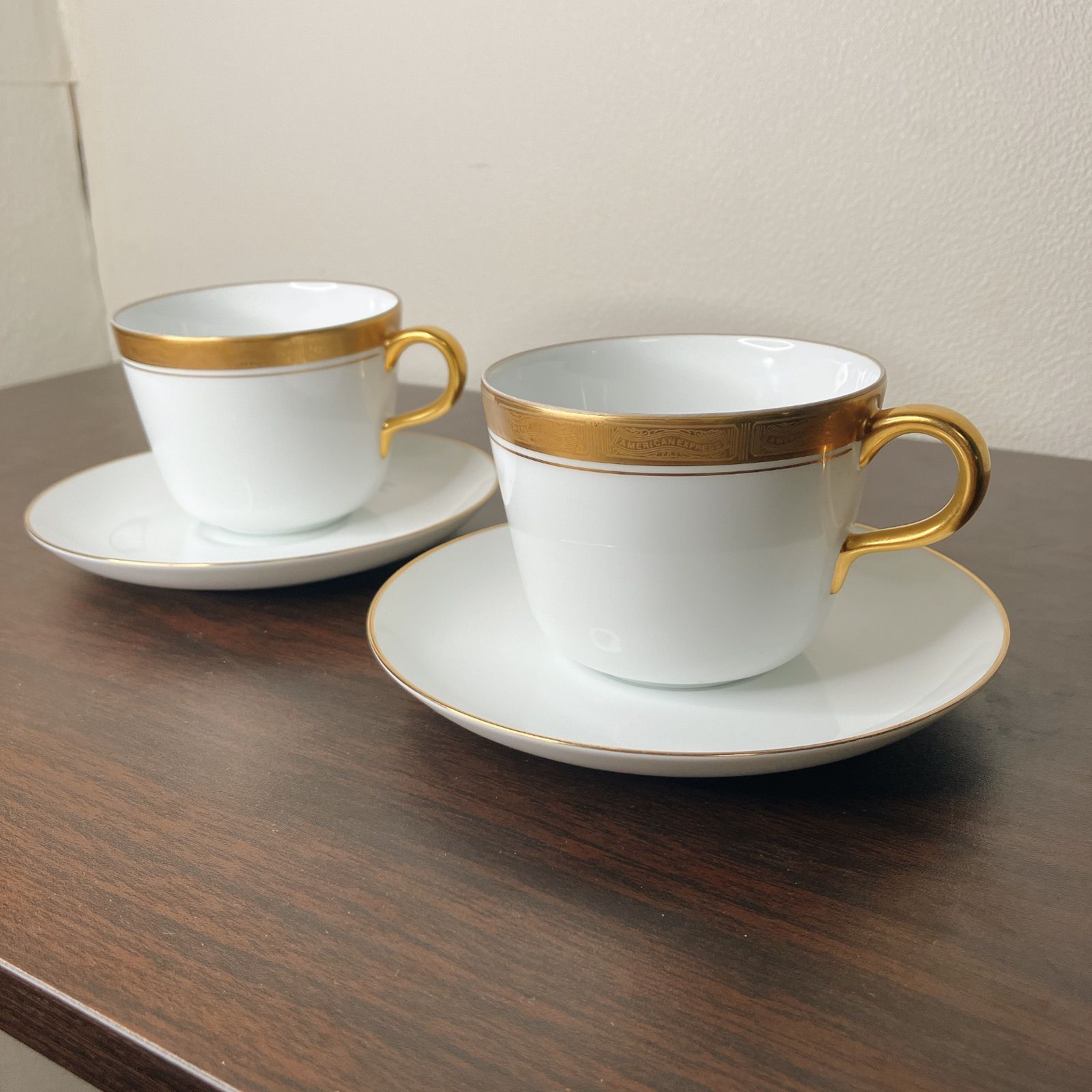 Okura Japan 大倉陶園 アメックス別注 ティーカップ＆ソーサー 2客セット 管理326