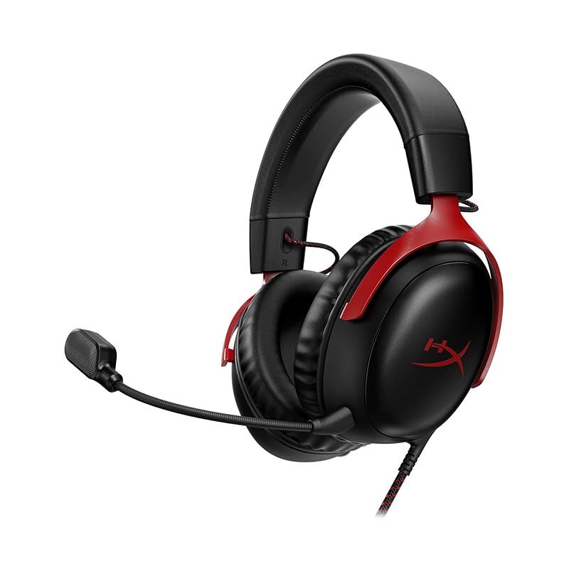 ハイパーエックス(HyperX) HyperX Cloud III? ゲーミングヘッドセット DTS Headphone:X空間オーディオ 53mmドライバー搭載 Cloud IIの 快適性 ブラック-レッド PC、PS5、PS4、Xboxシリーズ、Nin 0