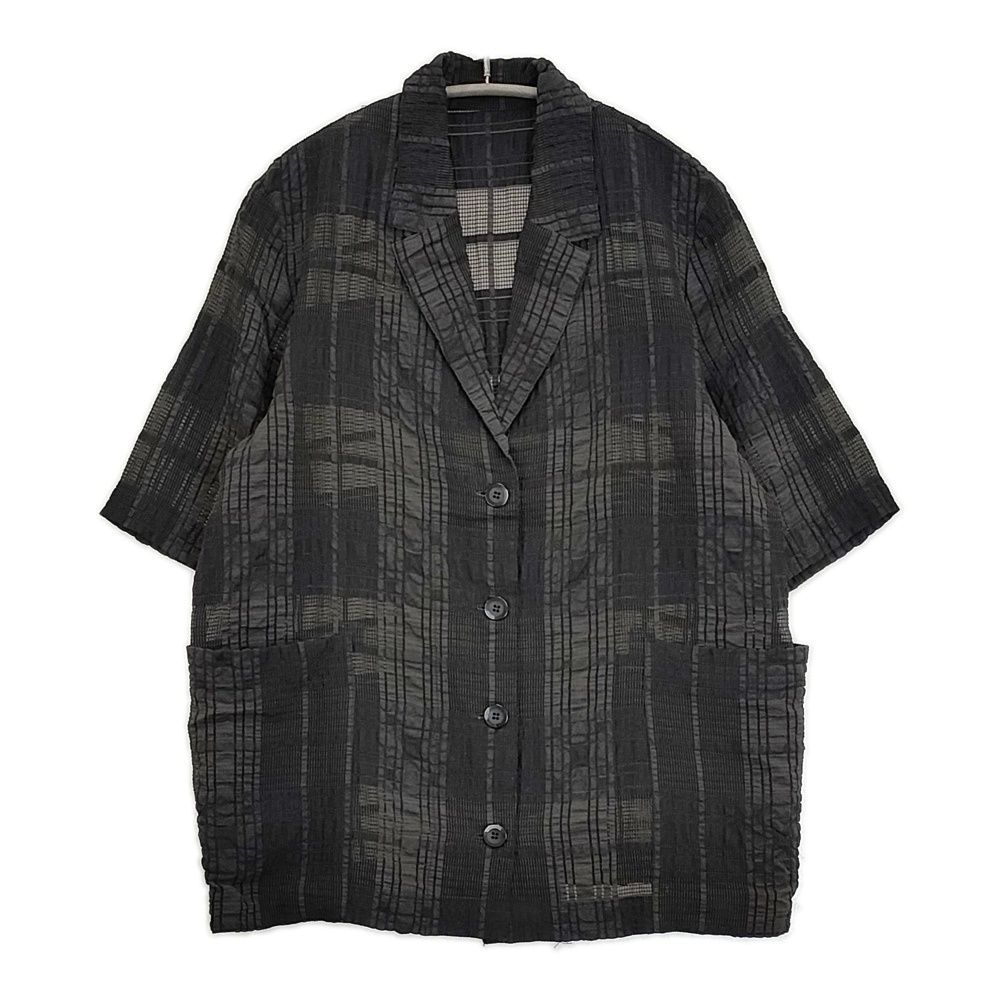 JOURNAL STANDARD - JOURNAL STANDARD チェックシアーシャツ 定価16500円 ジャケット 半袖シャツ 24SS ブラック レディース ジャーナルスタンダード【中古】5-0718S♪ JOURNAL STANDARD チェックシアーシャツ 定価16500円 ジャケット