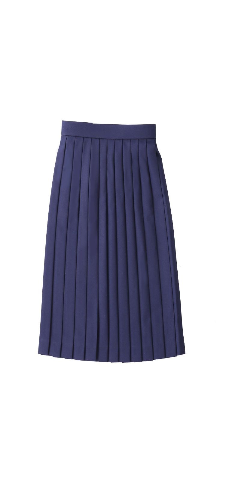 場面を選ばない本物のスクールスカート 夏服 70ｃｍ丈 W55-100 通学用 制服 礼服 結婚式 葬儀 遊び着 私服校の日常通学用に