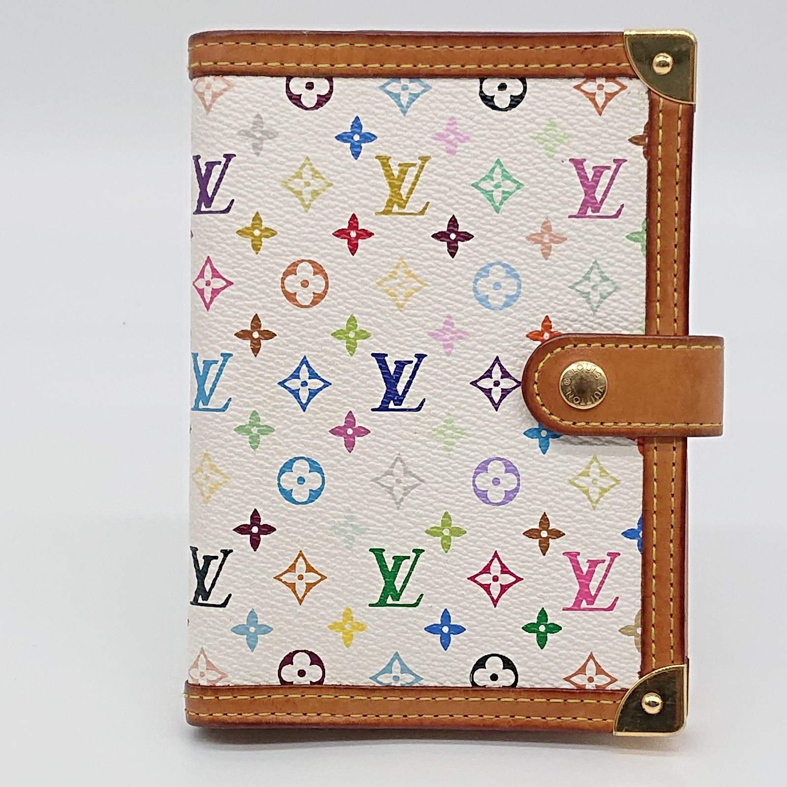 LOUIS VUITTON ルイヴィトン アジェンダ PM モノグラム マルチカラー 手帳カバー システム手帳 ホワイト ブロン - メルカリ