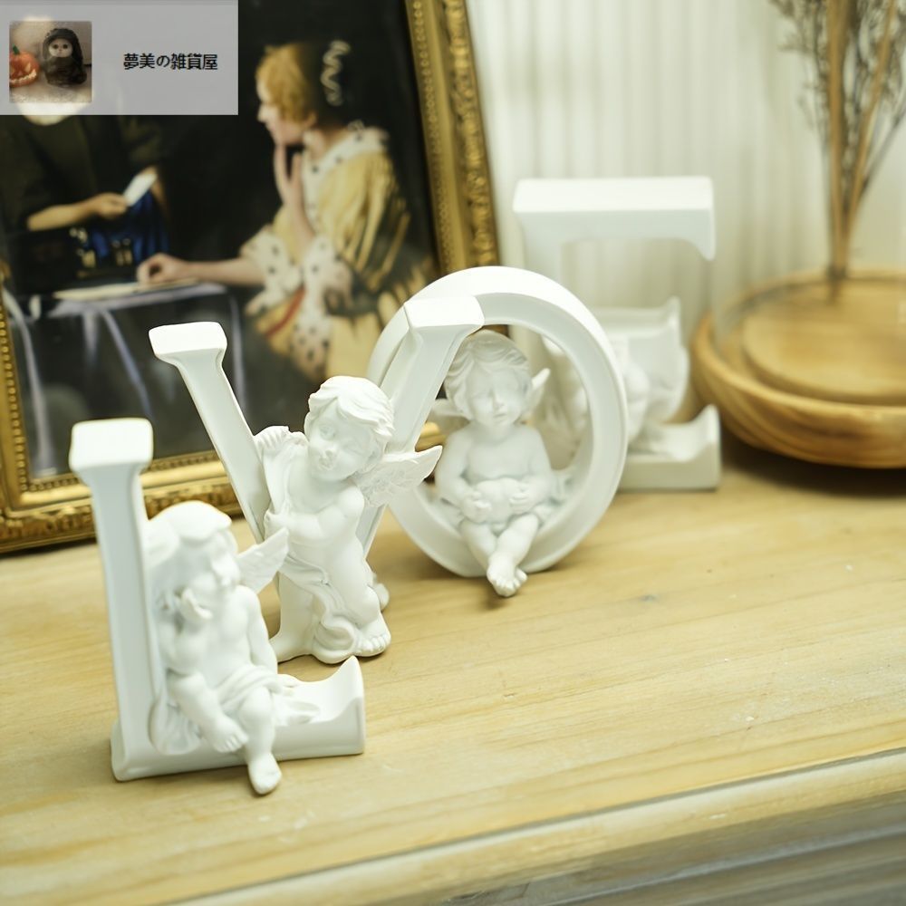 アンティーク調 天使のプランター ホワイト エンジェルの