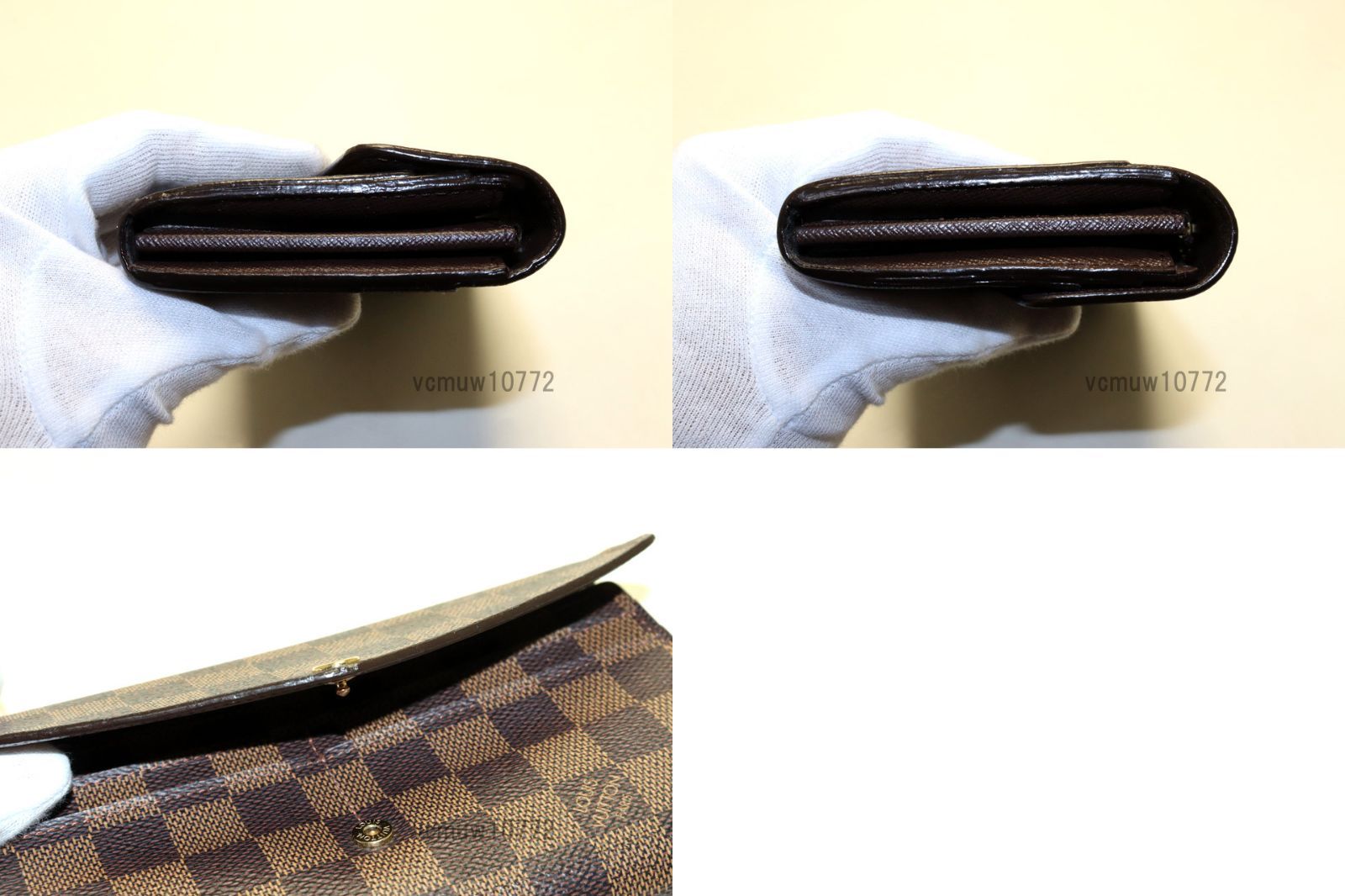 大幅値下げ！✤ルイヴィトン新品✤ベルモント✤ダミエ柄✤ LV ルイ・ヴィトン 二つ折り財布 がま口 /ブランドバッグ