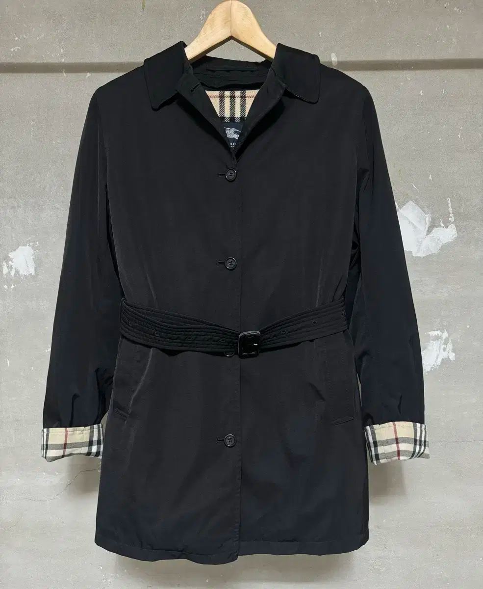BURBERRY バーバリー ノヴァチェック ショート トレンチ コート uk 12 内皮細胞 O