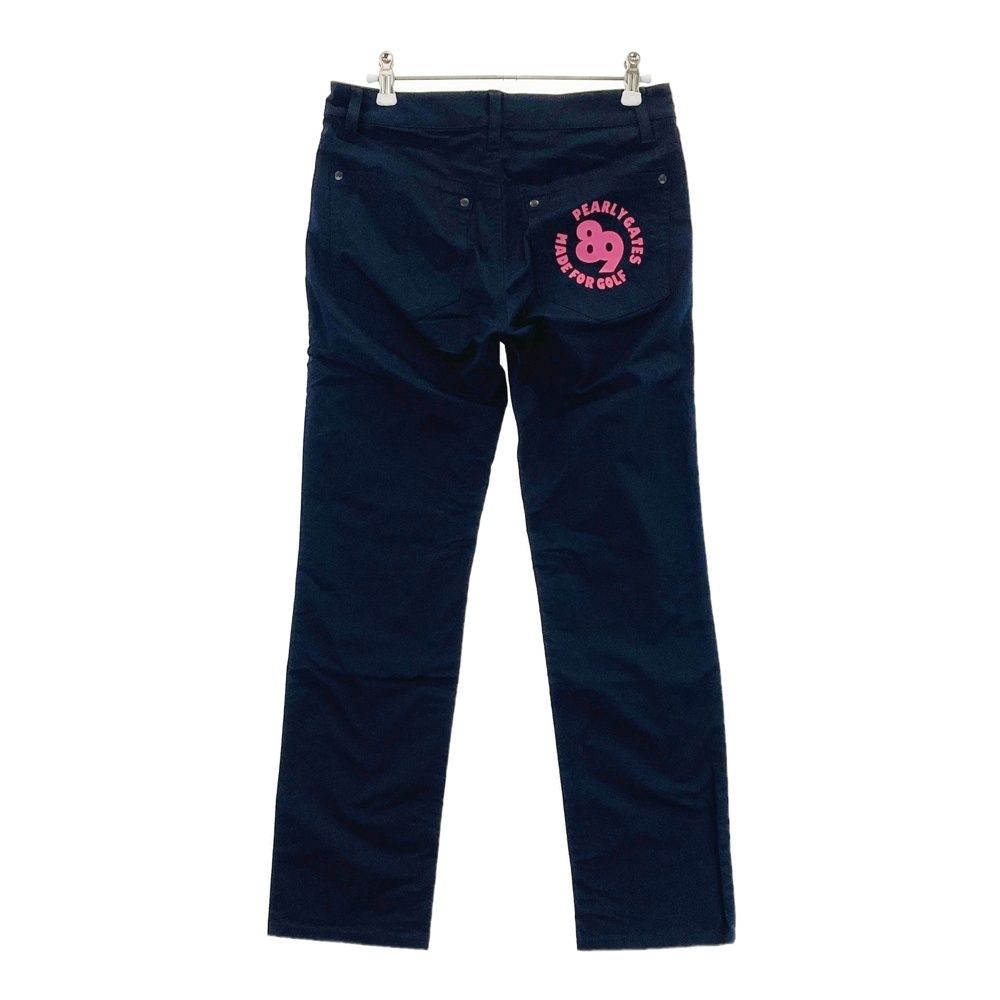 PEARLY GATES パーリーゲイツスカートパンツネイビーゴルフウェアS 超美品】パーリーゲイツ スカート ネイビー×白 ロゴ総柄 ニコちゃん