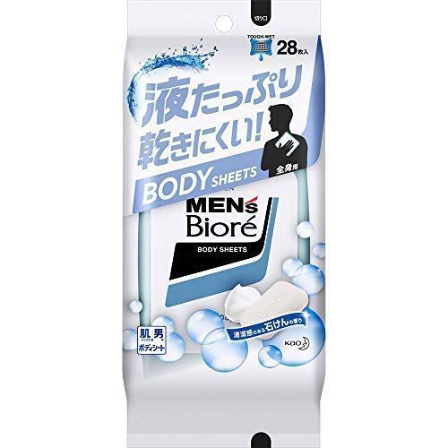 28シートx 1 4個セットメンズビオレ ボディシート 清潔感のある石けんの香り 28枚入