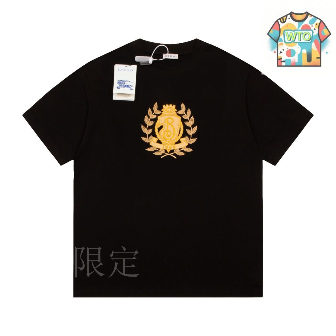 今日特価】Burberry 金葉ロゴ ラウンドネック T シャツ - メルカリ