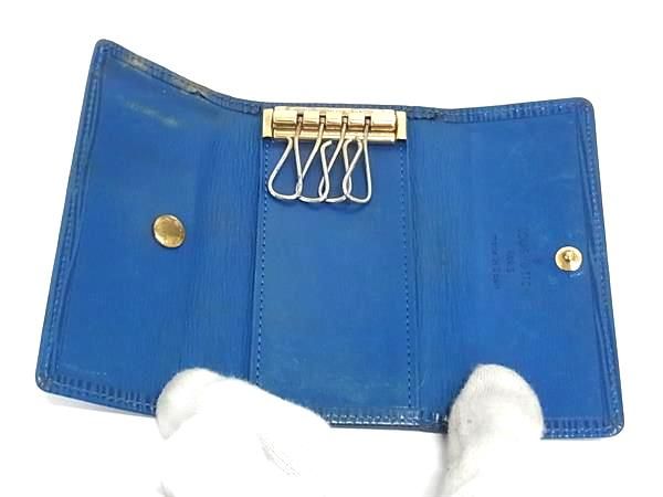 LOUIS VUITTONキーケースミュルティクレ4 マヒナ 日本限定ブルー キー