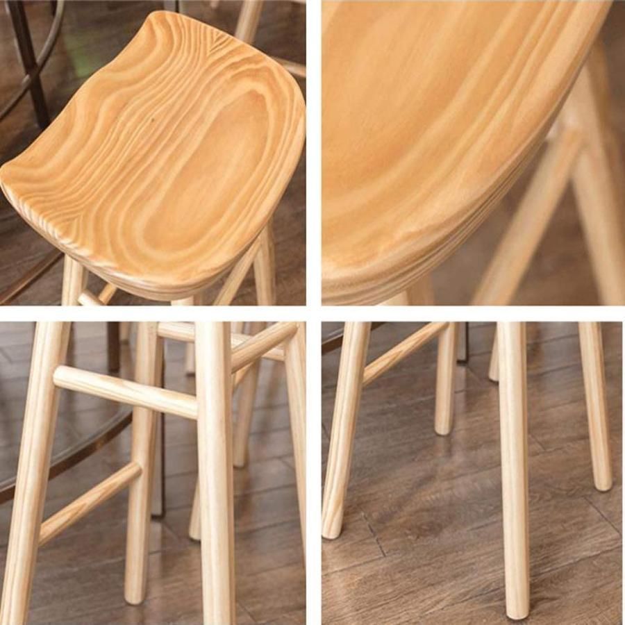 木製スツール バーチェア ハイチェア，55cm 65cm 75cmスツール 人間工学に基づいたデザイン キッチン ブレックファースト スツール バー カウンター ベアリング MoFein木製スツール バーチェア ハイチェア，55cm 65cm 75cmスツール
