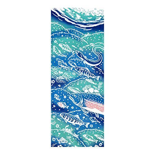 【数量限定】788 川魚 手ぬぐい 梨園染 戸田屋商店