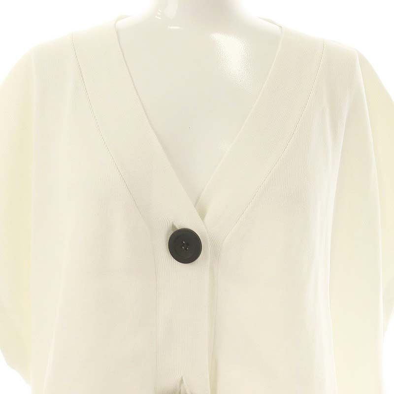 アドーア ADORE 24SS タフタペプラムカーデ カーディガン ニット 切替 ノースリーブ 38 M 白 ホワイト 531-4270619 /KH レディース アドーア ADORE 24SS タフタペプラムカーデ カーディガン ニット