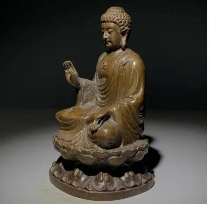 石仏 釈迦尼如来仏 卓面 置物 装飾品 工芸品 美術品 つげの木雕りの置物 家居工芸品 人物仏像 釈迦牟尼 Q 版小如来