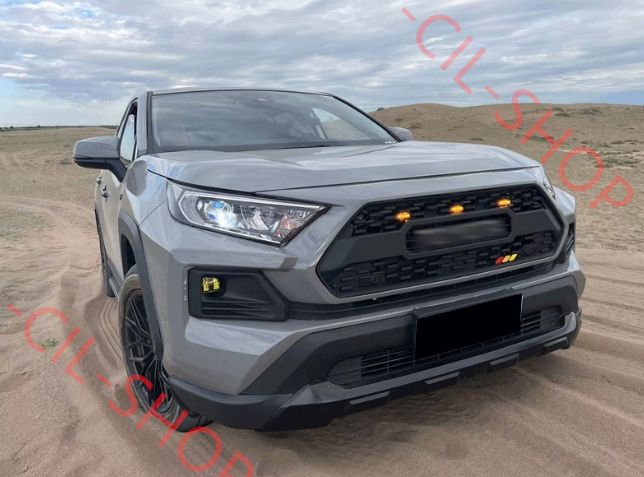 値下げ RAV4 50系パーツ LEDグリルマーカー LEDフロントノーズカバー 純正ボディ色】 RAV4 50系 パーツ LEDフロントノーズカバー 1P