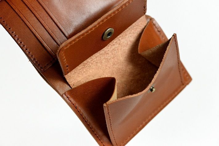  栃木レザー 短財布 財布 メンズ レディース 本革 レザー 職人技 無地 ヌメ革 総革 フルベジタブルタンニング 7993077 TDSG-1019 キャメル 三つ折り財布 折り財布