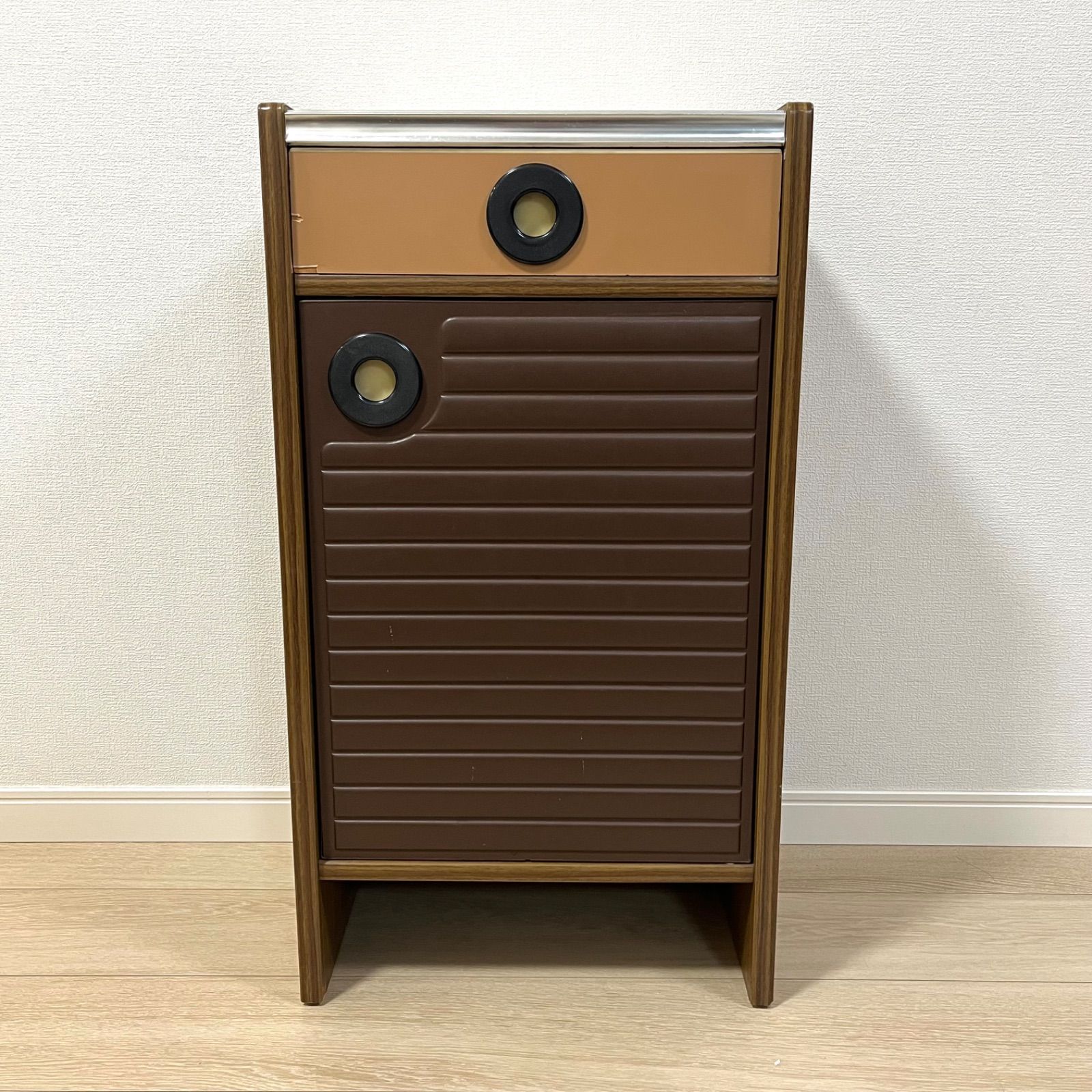 た19 ミッドセンチュリー 電話台 キャビネット 昭和レトロ ビンテージ家具 サイドラック Mid Century Vintage Cabinet