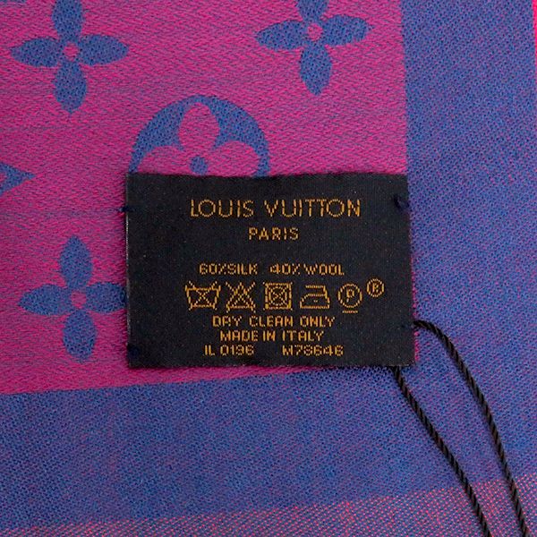 【LOUIS VUITTON ルイヴィトン】ショール ストール 紫 パープル LOUIS VUITTON ルイヴィトン ストール パープル（ラベンダー