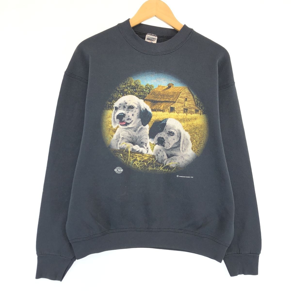 古着　フルーツオブザルーム　犬柄スウェット USA製 古着 90年代 フルーツオブザルーム FRUIT OF THE LOOM 犬柄