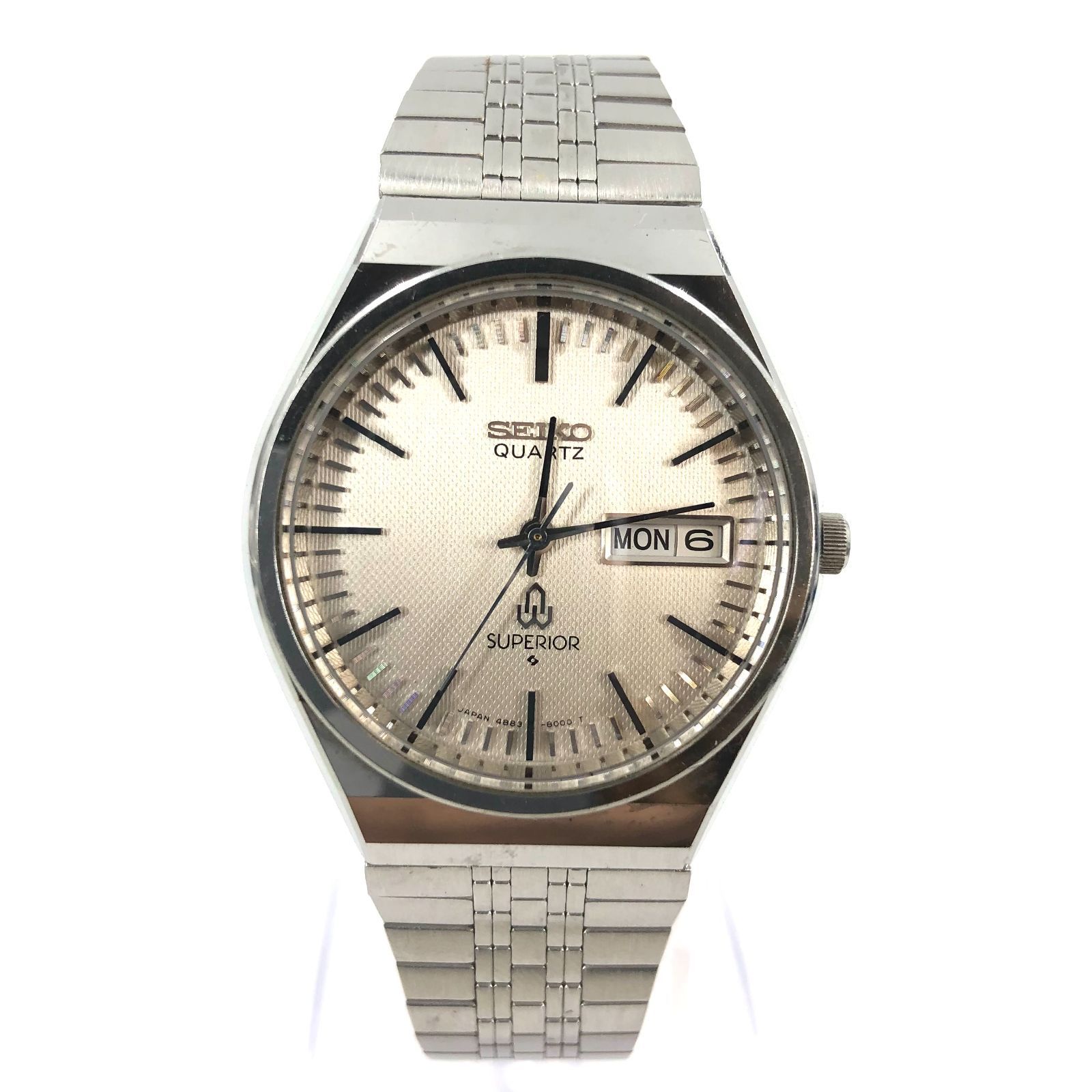 SEIKO Superior Twin Quartz セイコー スーペリア ツインクオーツ 4883-8000 QZ SS メンズ 腕時計 ラウンド  シルバー文字盤 稼動【ND-609】 - メルカリ