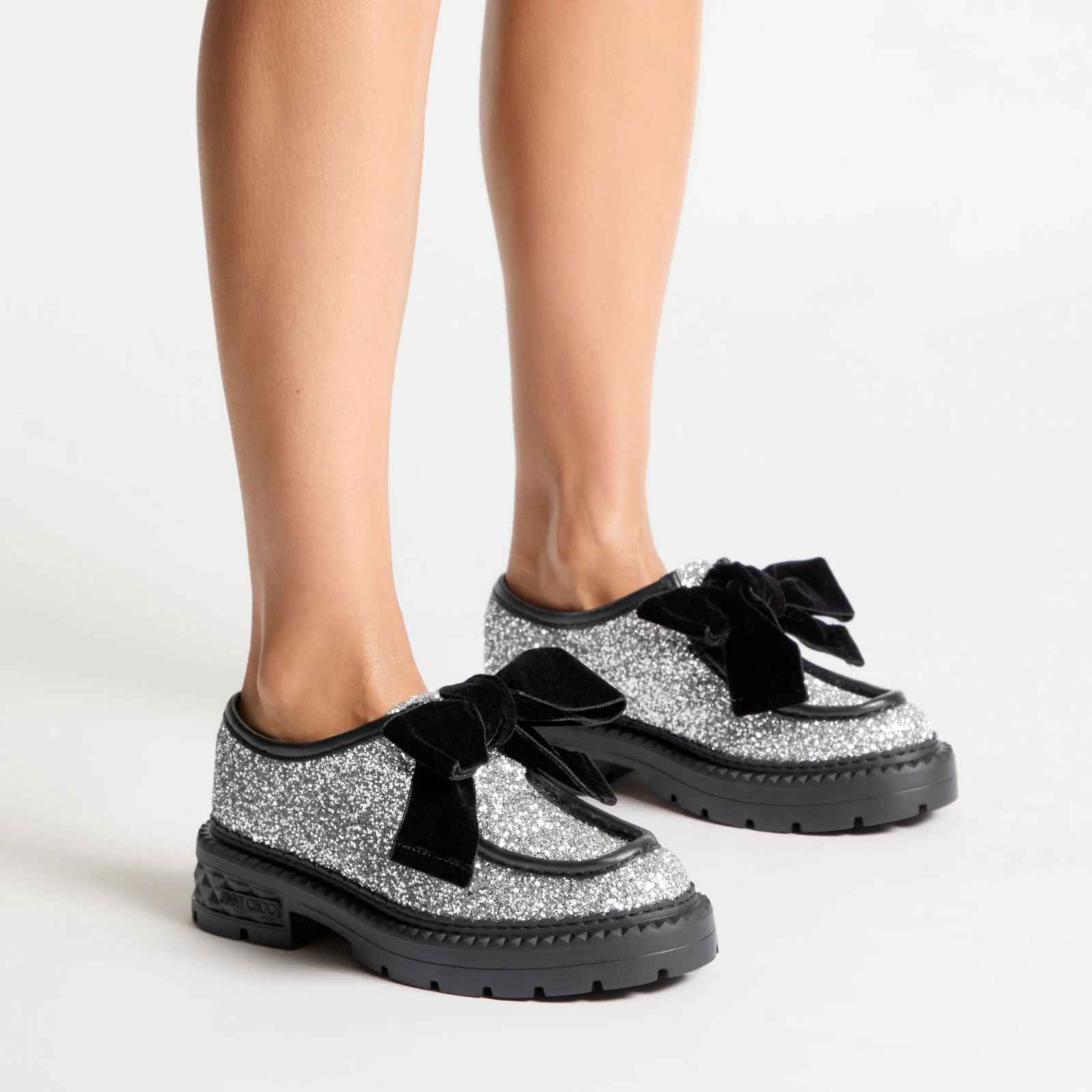 JIMMY CHOO 24AW MARLOW MOCCASIN 43 ジミーチュウ マーローモカシン シューズ グリッター