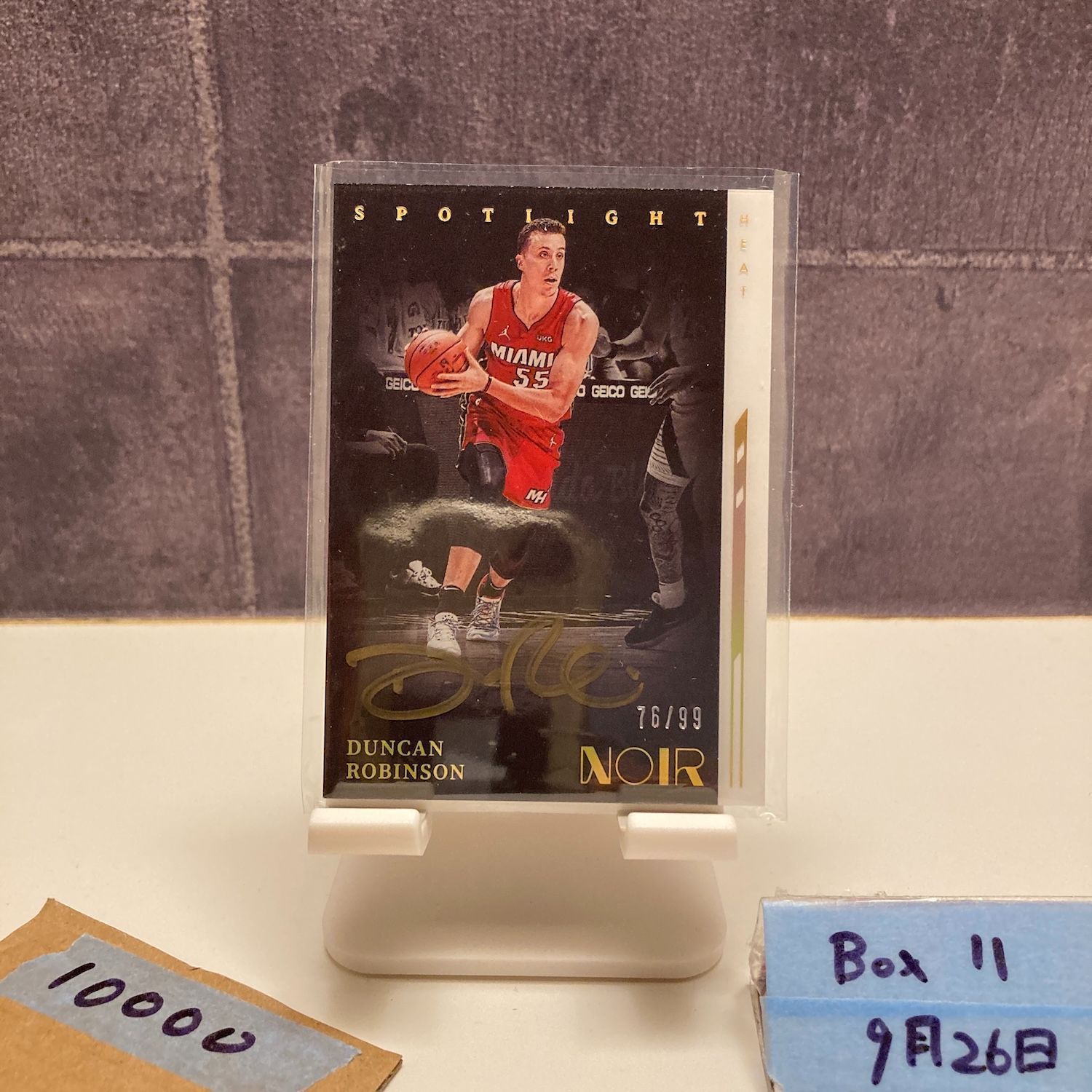 2021 Panini Noir Duncan Robinson 76 99 直筆サインカード Miami Heat Spotlight Signatures カード