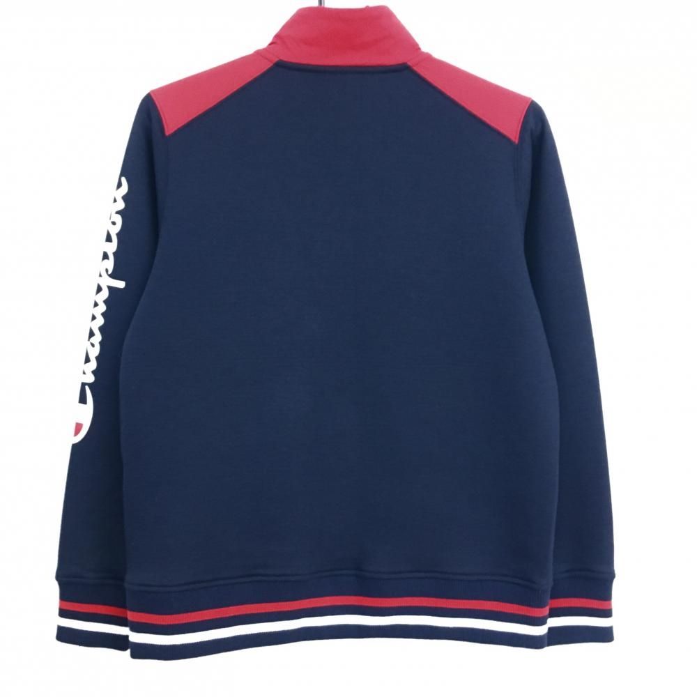 美品】チャンピオン ジャケットブルゾン ネイビー×レッド ダブルジップ 