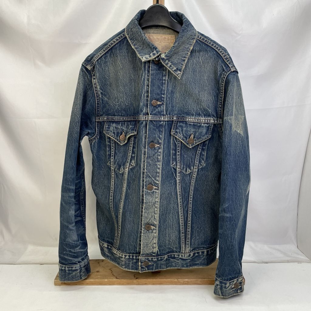 01w-0825 シュガーケーン SUGAR CANE  3rd Denim ロンスター デニムジャケット ONE STAR MODEL  ブルー  サイズ42  メンズ   コットン  SC11901H  【中古品】