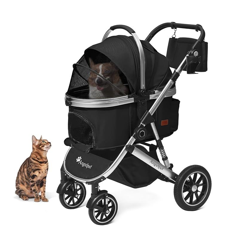 Angelpet ペットカート 分離型 犬用 バギー いぬ用 4輪 前輪360