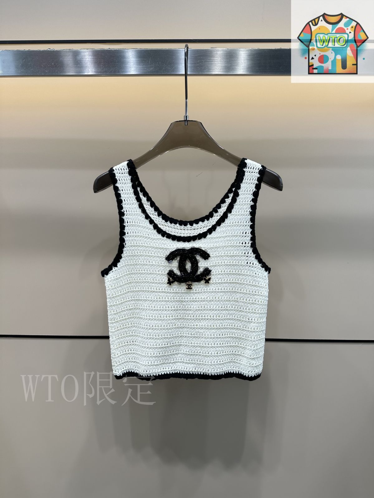 今日特価】Chanel 25 夏季 透かし立体ダブル C ニットベスト