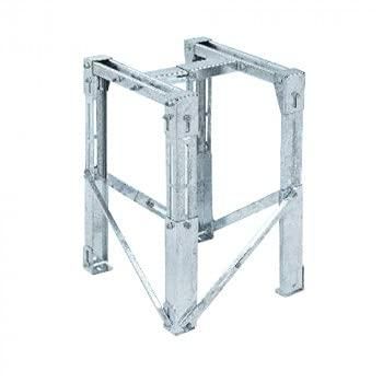 5営業日で発送 日晴金属 メーター架台 25～100号用 平地置用高さ600mm MK-60 1684725