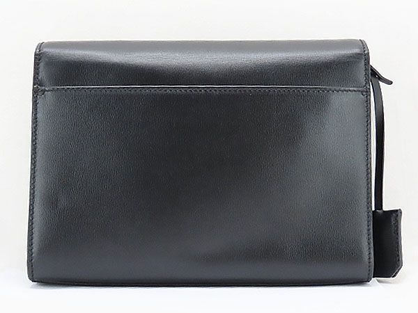 【美品】フェラガモ　Salvatore Ferragamo　レザー　セカンドバッグ　ハンドバッグ　クラッチバッグ　ブラック　カーフレザー　 FB-24-6014　【中古】